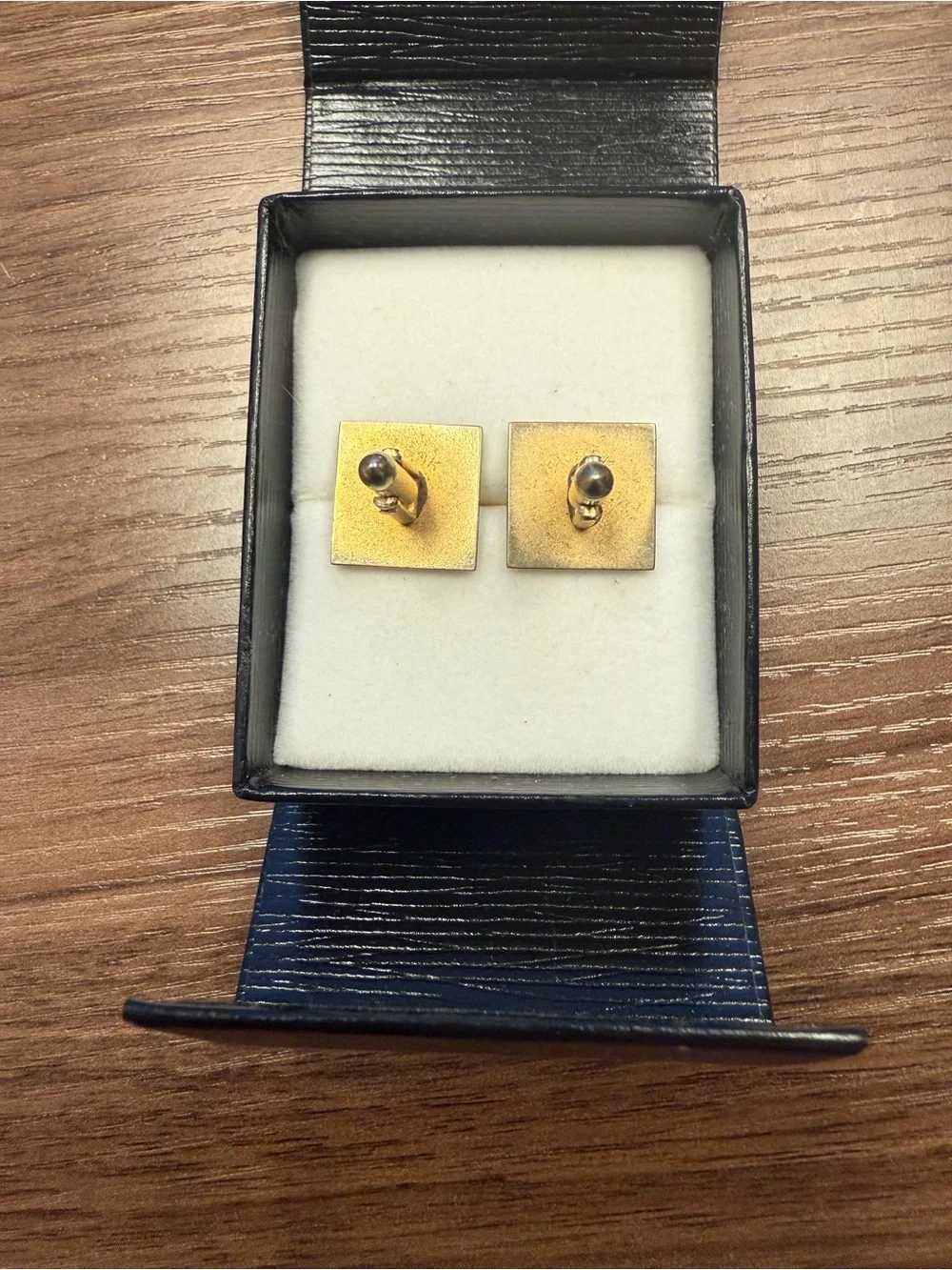 Gold Tone Wheat Accent Square Cufflinks - Men Accessories